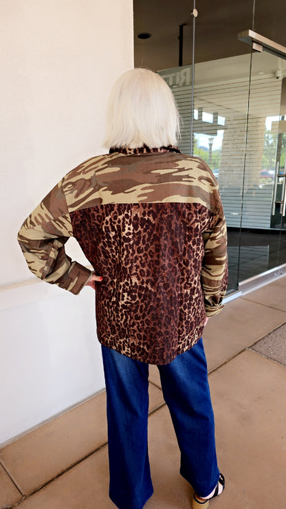 Johnny Was Leopard Patchwork Jacket W40125-8