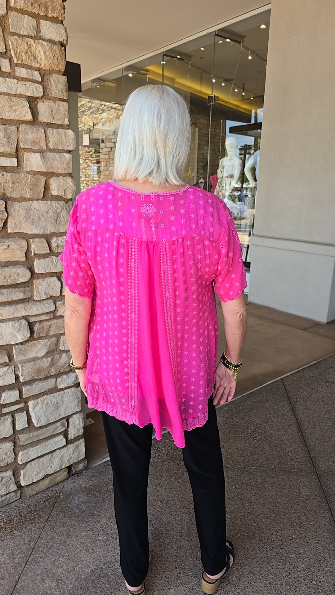 Johnny Was Fuchsia Aubrey Top C10626-2