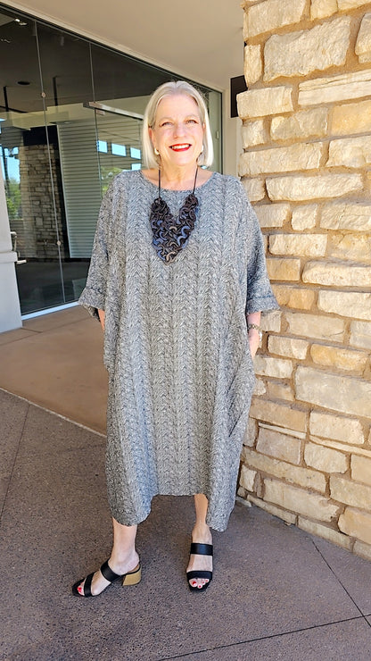 Igor Black/White Herringbone Pullover Dress W26-63