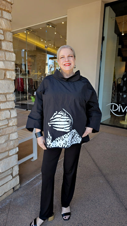 Igor Black/White Forest High Neck Top W25-11