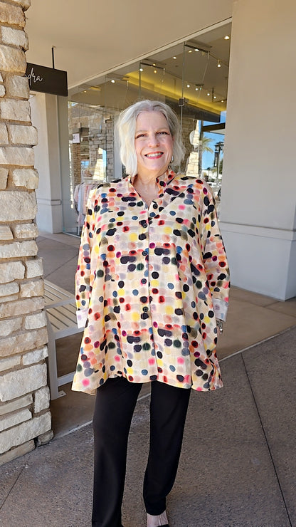 M Square Rainbow Dot Venture Free Shirt CN1404