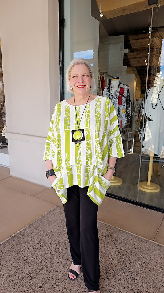 Luukka Lime Striped Emrym Top 26Y1117