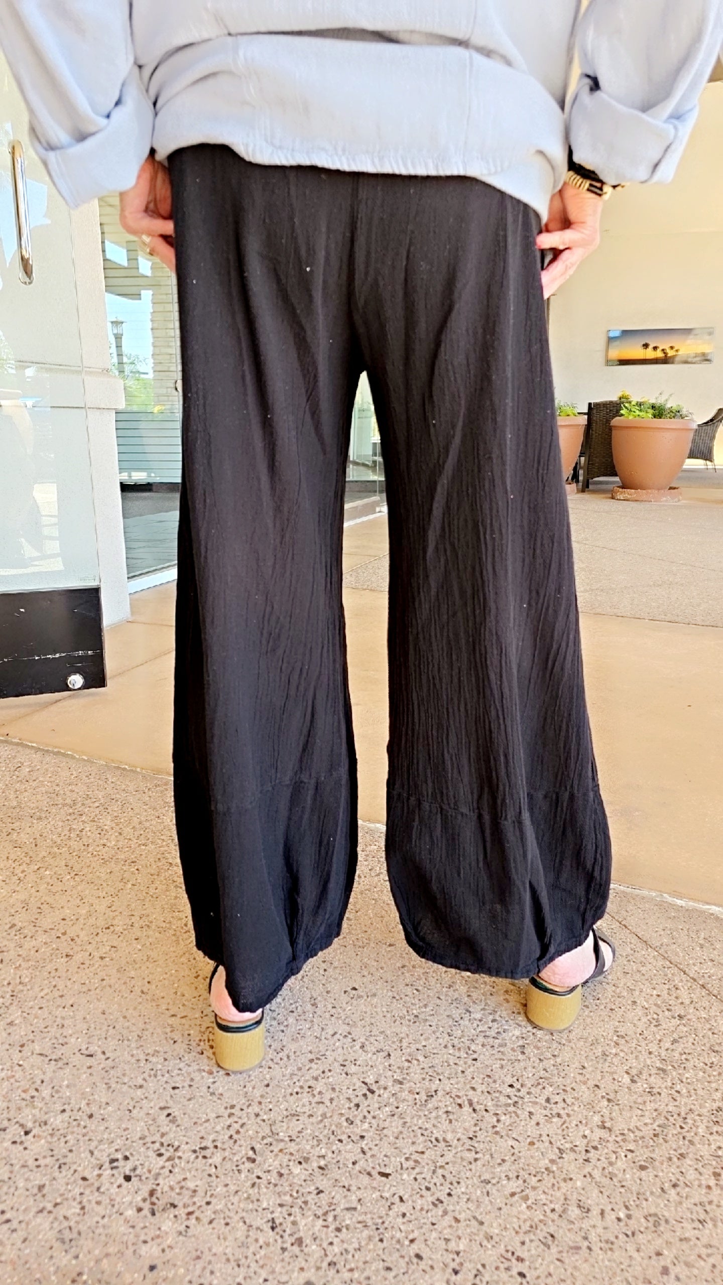 Oh My Gauze Black Savannah Cotton Pant