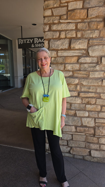 Cotton Lani Limeade One Pocket Shirt JS307