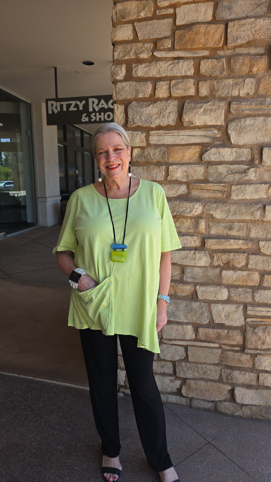 Cotton Lani Limeade One Pocket Shirt JS307