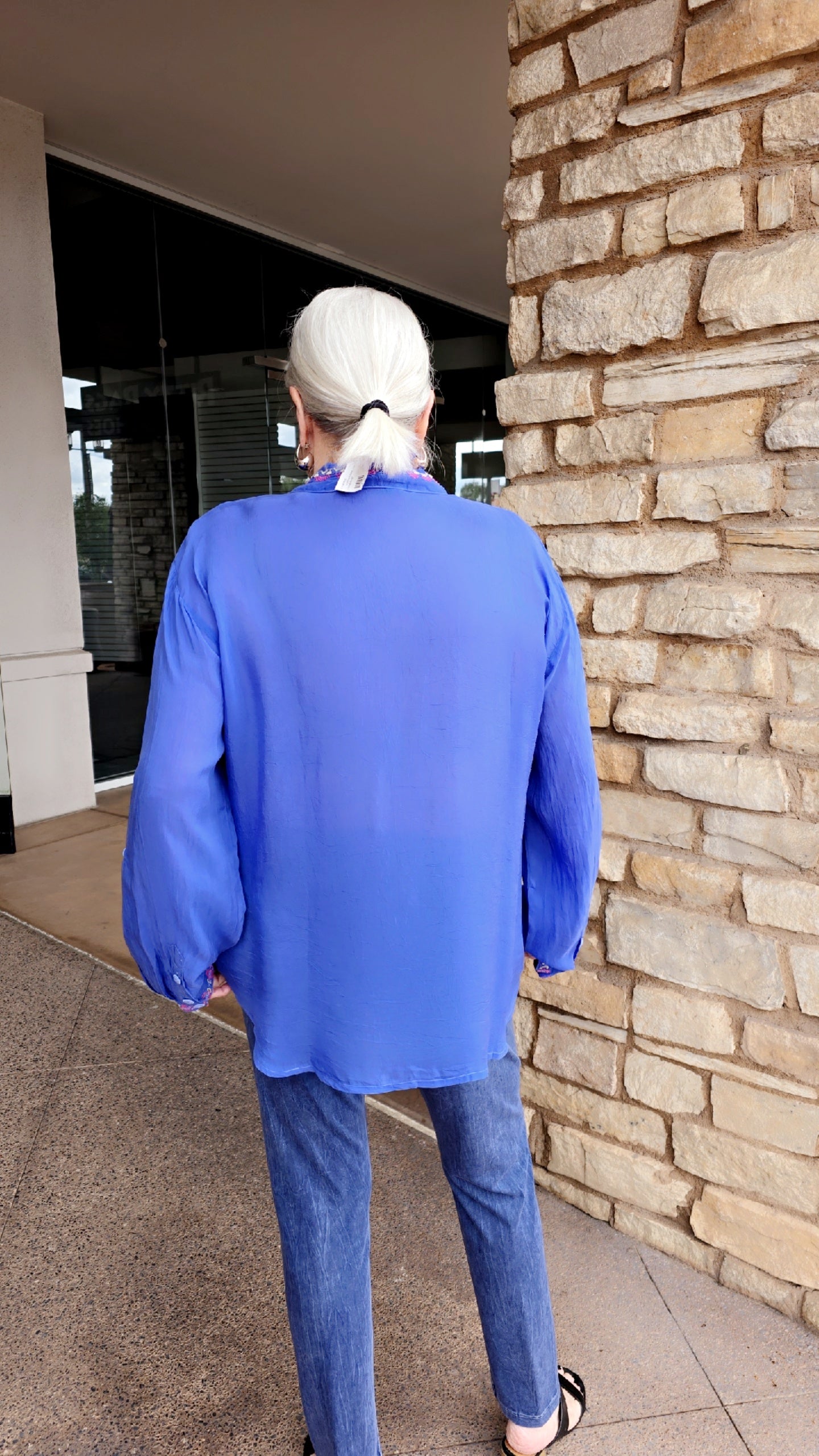 Johnny Was Clematis Blu Luisa Shirt C18425-E