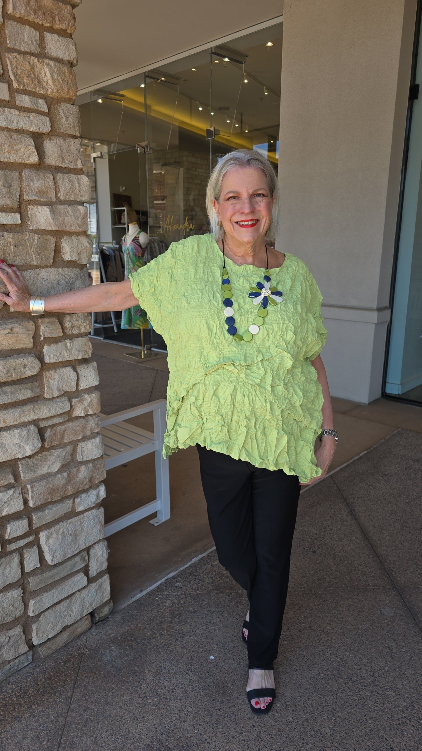 Chalet Aloe Cressida Crinkle Top T52068