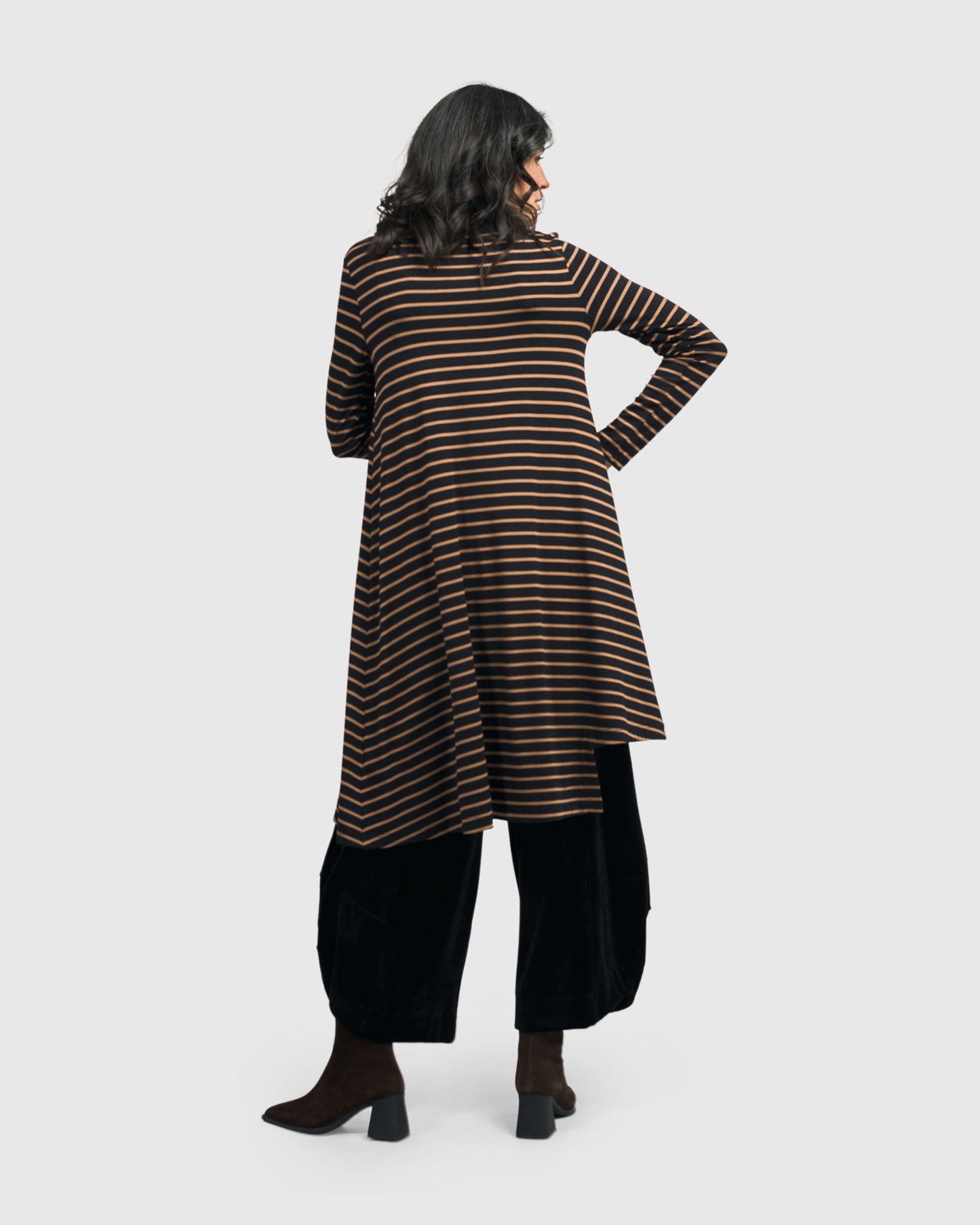 Alembika Striped Long Pullover Topper AT613S