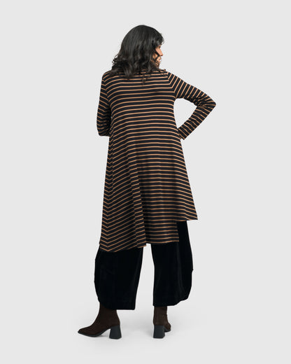 Alembika Striped Long Pullover Topper AT613S