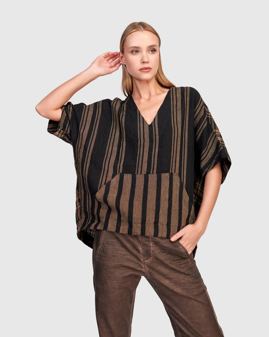 Alembika Terra Striped Pullover Top ST802T