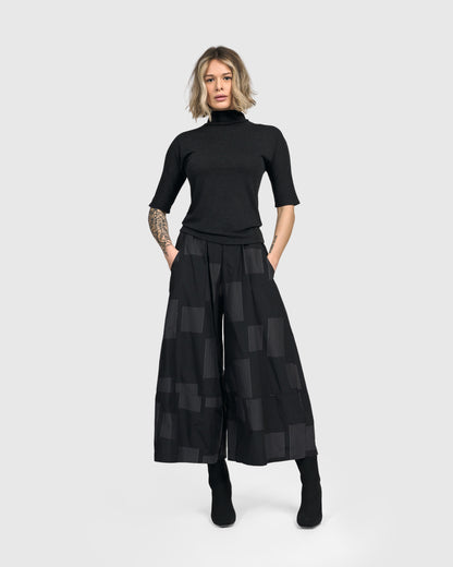 Alembika/Urban Black Squares Pull On Pant UP438S