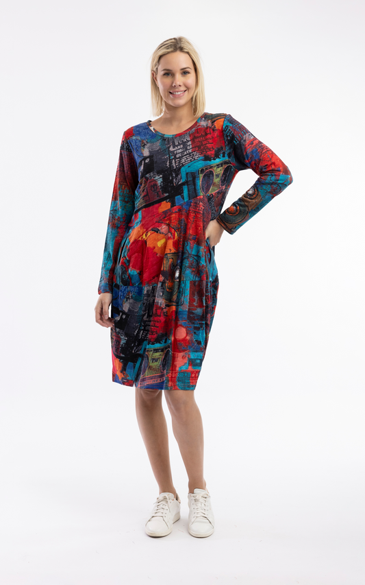 Orientique Plus Size Retro Bubble Dress 20068