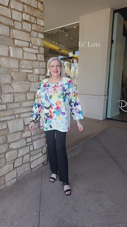 Et' Lois Printed Pullover Textured Top BW2001-410