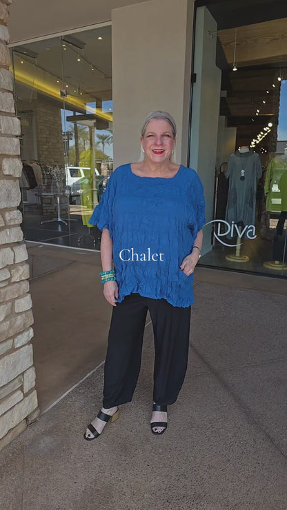 Chalet Plus Size Cadet Orabella Crinkle Top T32199