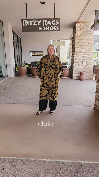 Chalet Plus Size Mocha Glenda Long Jacket SP45282