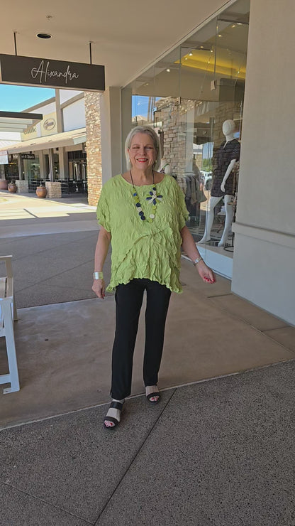 Chalet Aloe Cressida Crinkle Top T52068