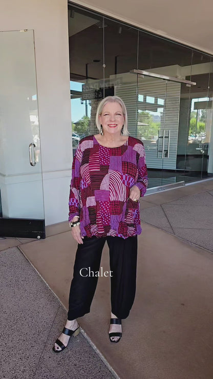 Chalet Plus Size Crinkle Ruby Wash Gizel Top CM42316