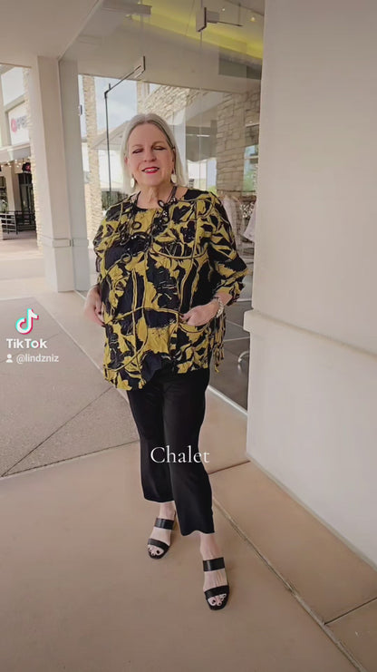 Chalet Plus Size Crinkle Fig Thea Top T22489