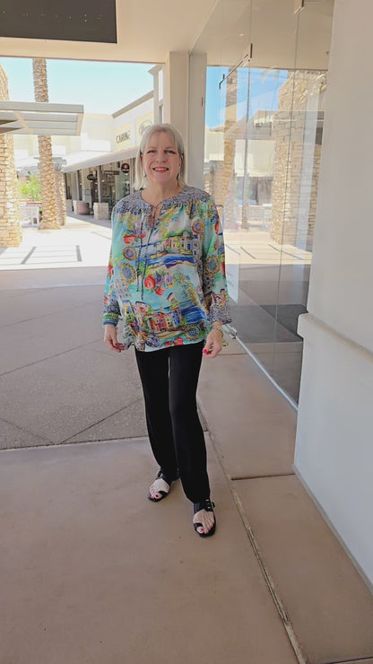 Johnny Was Christy Lepin Flowy Blouse C18225-5