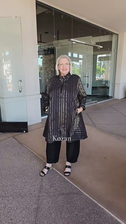 Kozan Plus Size Black/Bronze Cedar Ariston Jacket IL2836