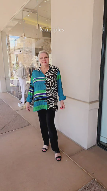 Multiples Multi Print Button Front Shirt M36606BM