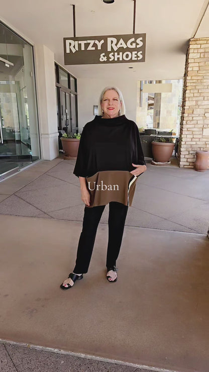 Urban Plus Size Mix Pullover 2 Pocket Top UT632M
