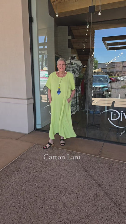 Cotton Lani Limeade Cotton Pullover Dress G757