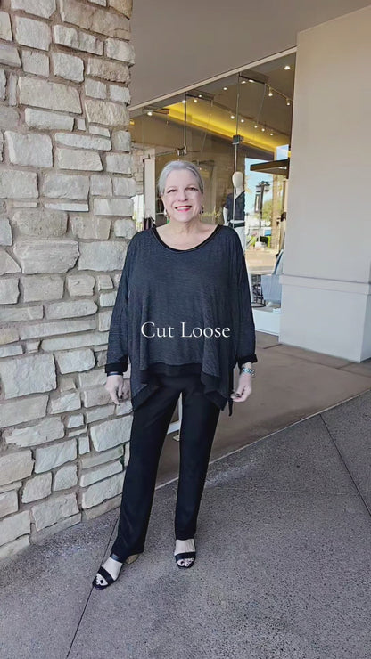 Cut Loose Black Oversized Sweatshirt 0616599