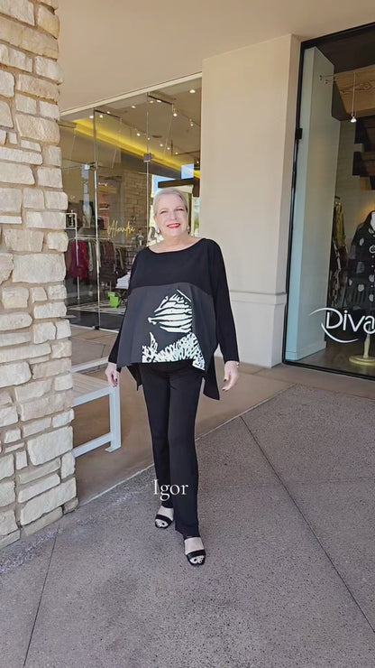 Igor Black Sola Pullover Top W25-36