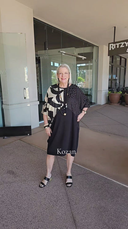 Kozan Plus Size Napa Valley Nora Black Dress NV1878