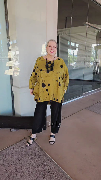 Darby Plus Size Olive Dots Fennel Bestiee Top 1803