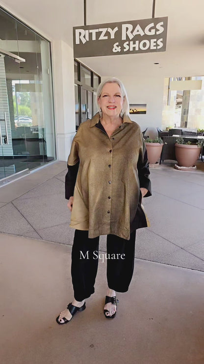 M Square Gold Foil Swing Shirt PL1431