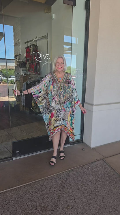 Bali Queen Multi Short Beaded Caftan