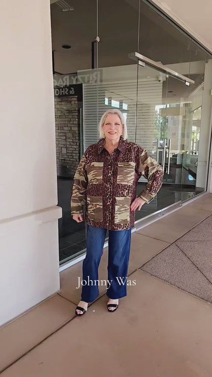 Johnny Was Leopard Patchwork Jacket W40125-8