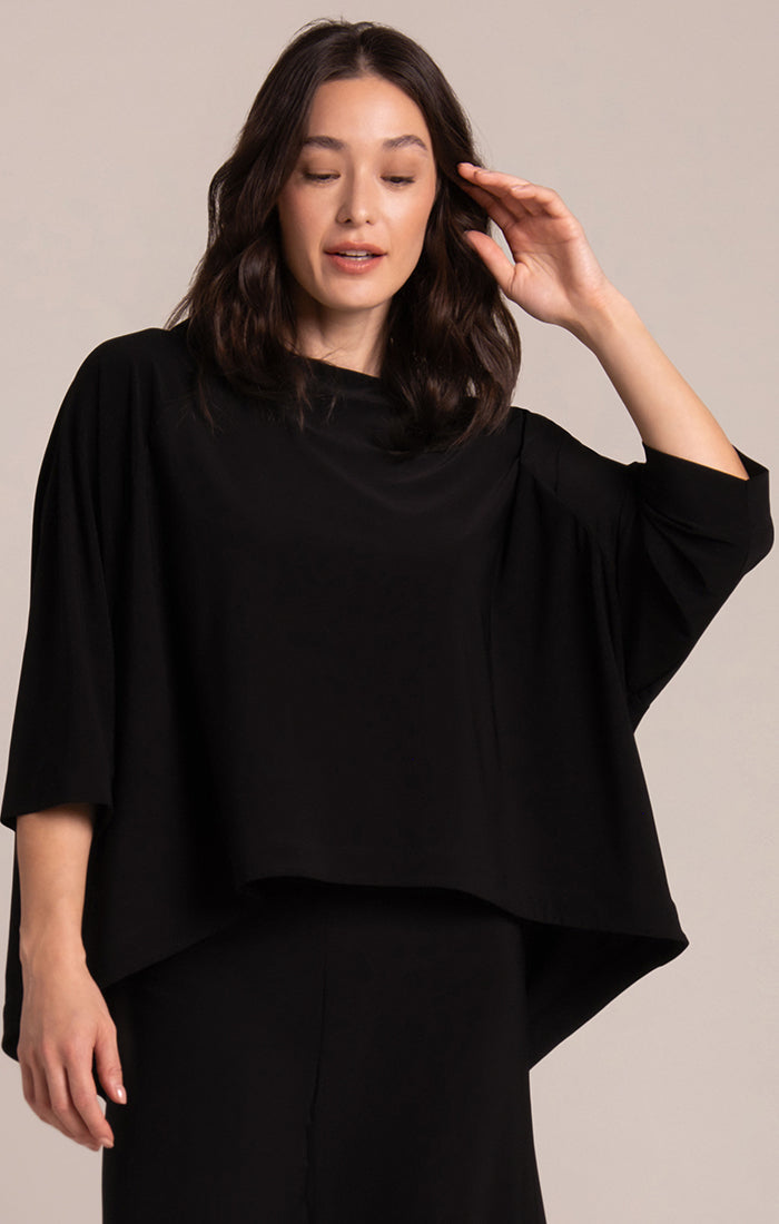 Sympli Black Breezy Raglan Top 22341-2