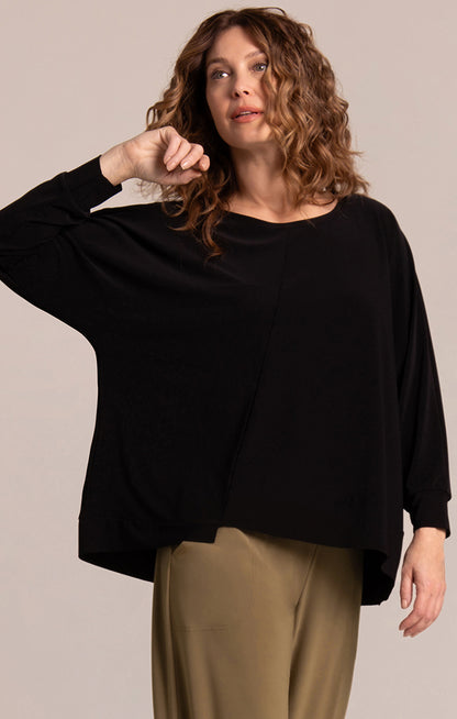 Sympli Black Trim Boxy Top 22390-3