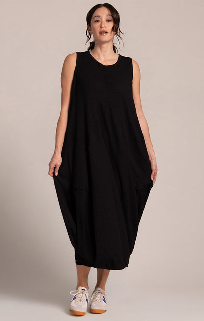 Sympli Black Pop Sleeveless Dress PW28214