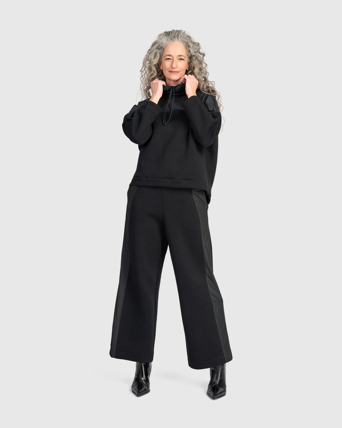 Urban Black Cotton Quilt Pant UP235B