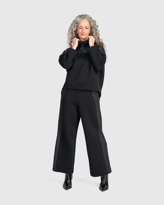 Urban Black Cotton Quilt Pant UP235B