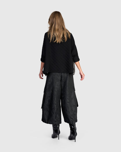 Alembika Silver Quilt Pullover Top AT815S