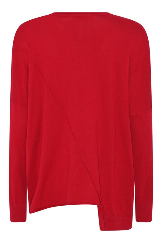 Noen Plus Size Red Jagged Sweater 83248-81003