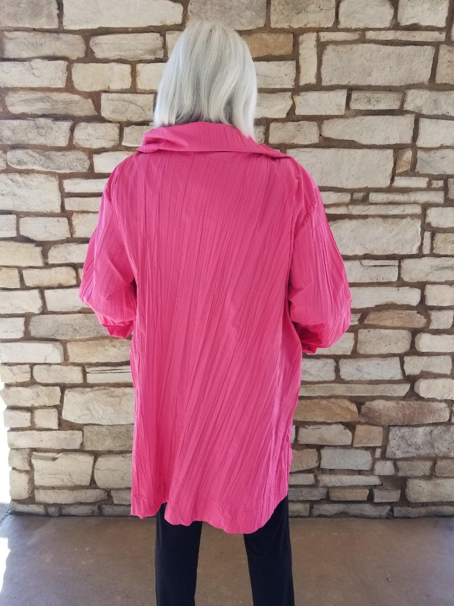 Kozan Plus Size Fuchsia Ashto Jacket IL2102