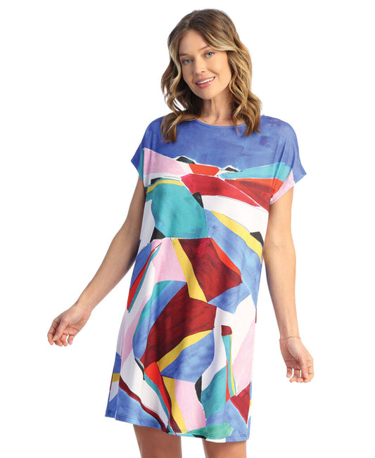 Jess & Jane Plus Size Multi Sandy Dress 27-1722X