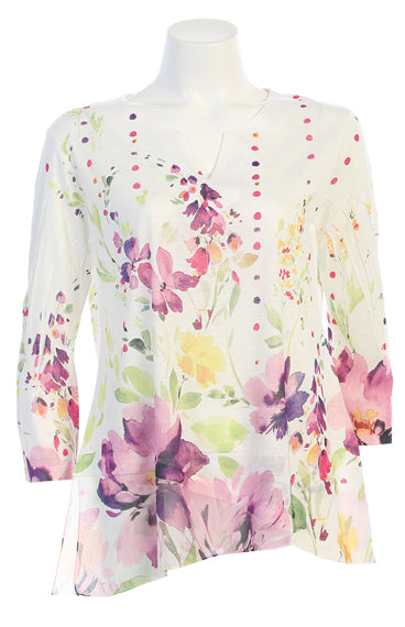Jess & Jane Plus Size Multi Poem Dots Tunic 61-1476X