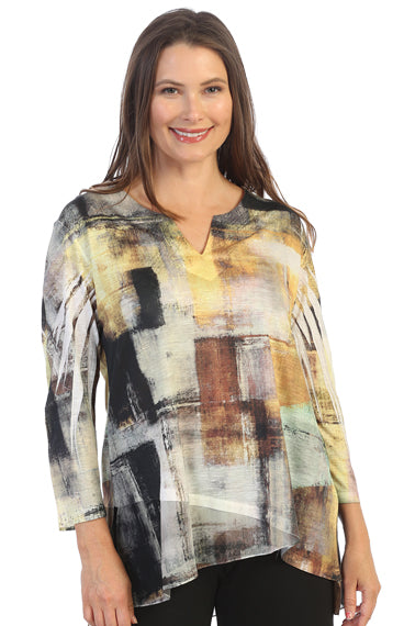 Jess & Jane Plus Size Multi Misty Tunic 61-1524X