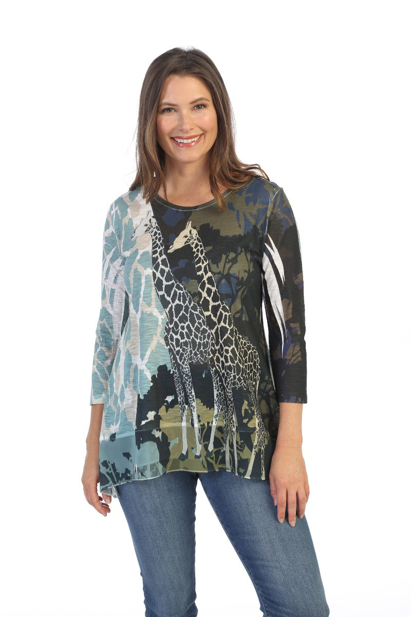 Jess & Jane Plus Size Multi Kenya Top 63-1516X