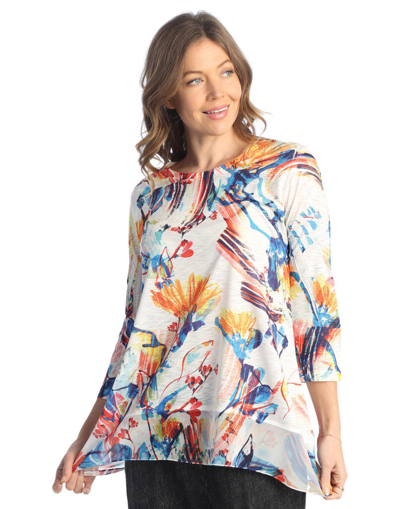 Jess & Jane Plus Size Multi Charlotte Tunic 63-1849X