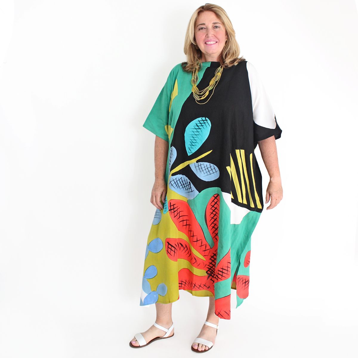 Sylca One Size Long Multi Jungle Caftan AN2007K