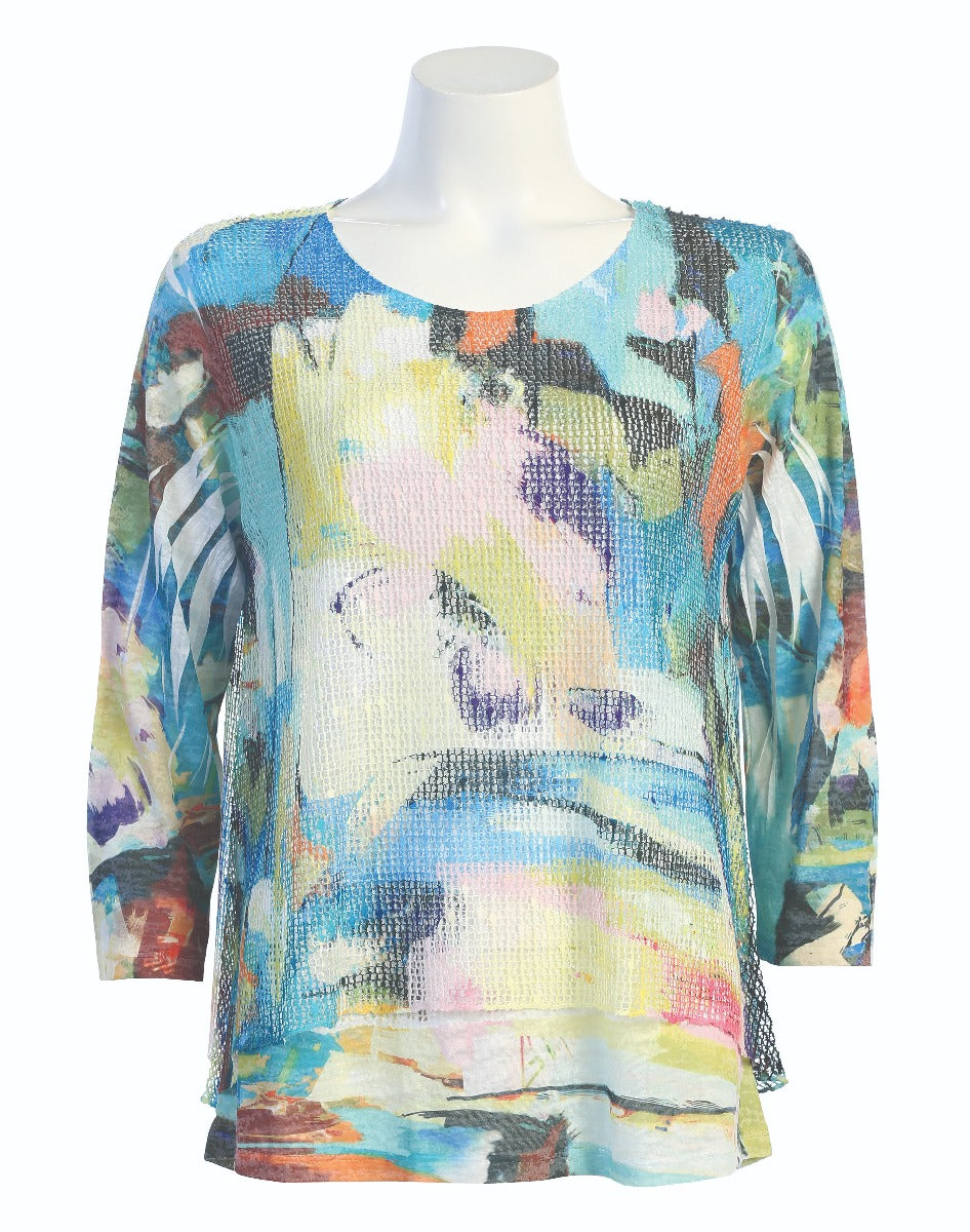 Jess & Jane Plus Size Multi Masterpiece Boucle Tunic BC4-1570X