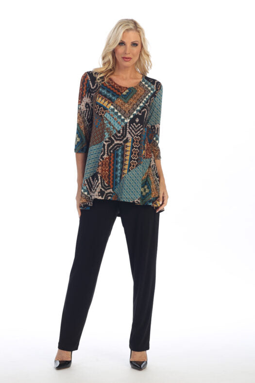 Caribe Plus Size Multi 2 Pocket Swing Tunic C1431P21-P228